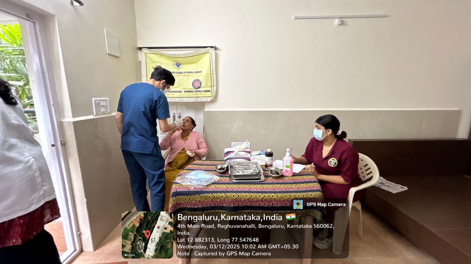 Dental screening at old age home